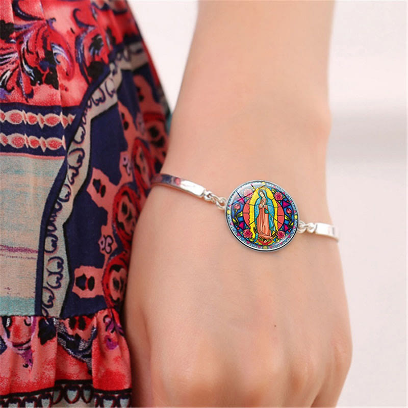 Christianartworkshop Santa Maria Our Lady Religious Glass Jewelry Set - image 6