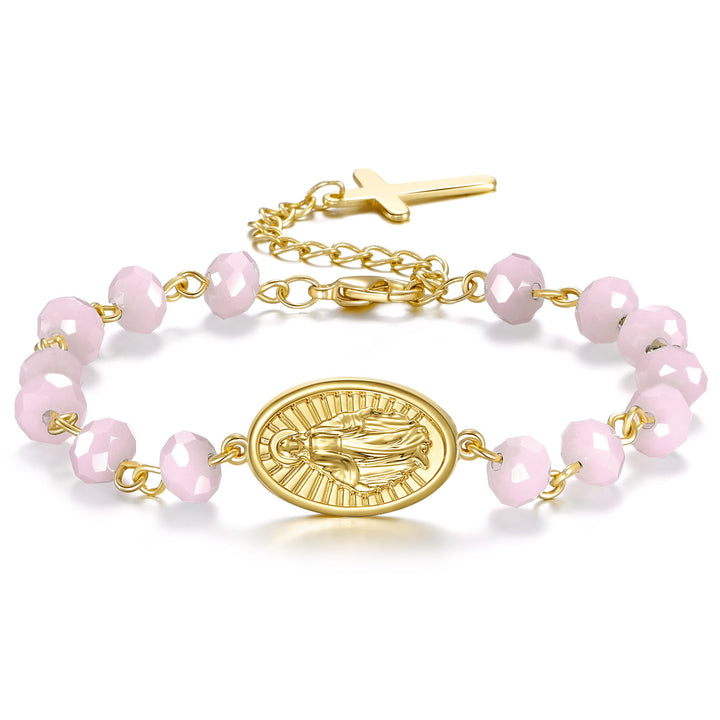Christianartworkshop Crafted Miraculous Virgin Mary Charm Bracelet - Pink - image 1