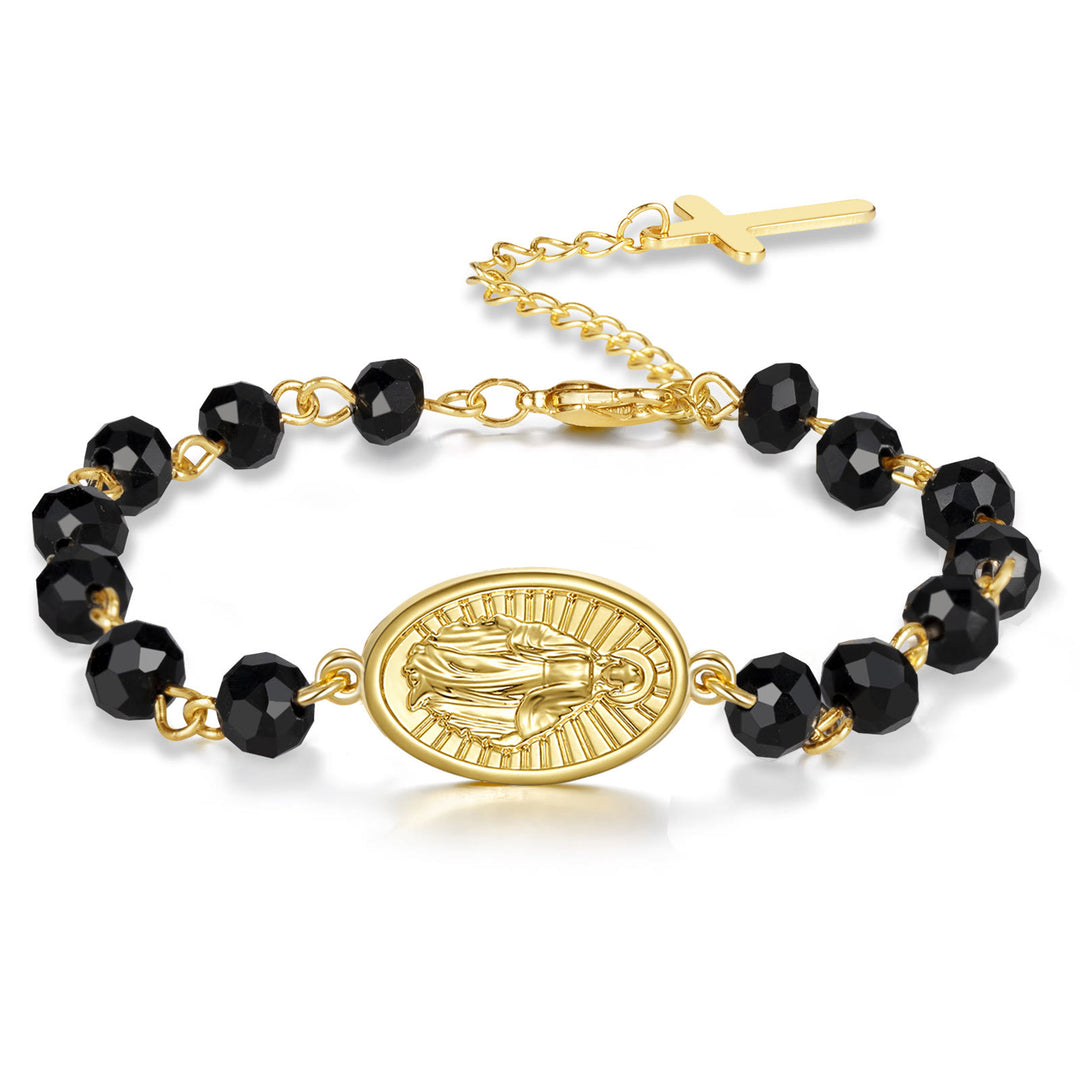 Christianartworkshop Crafted Miraculous Virgin Mary Charm Bracelet - Black - image 15