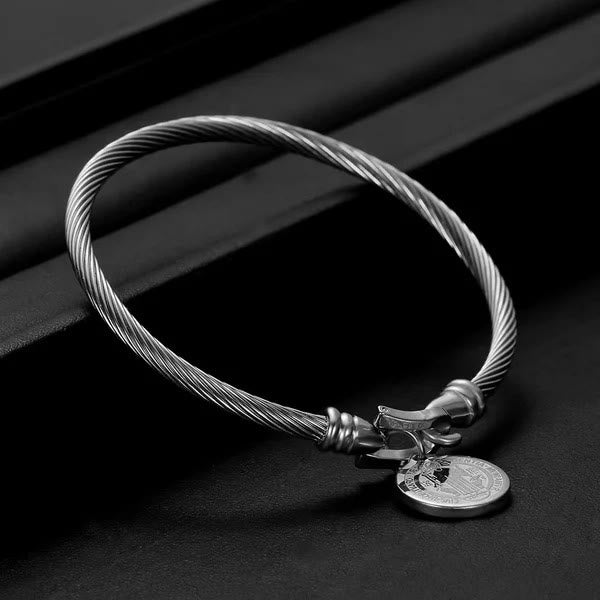 Christianartworkshop St. Benedict Twisted Cable Bangle Bracelet - image 6
