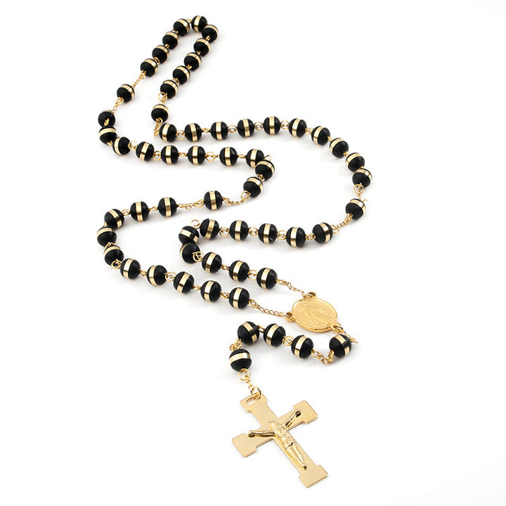 Stainless Steel/Crystal Beads Rosary with Crucifix - image 4