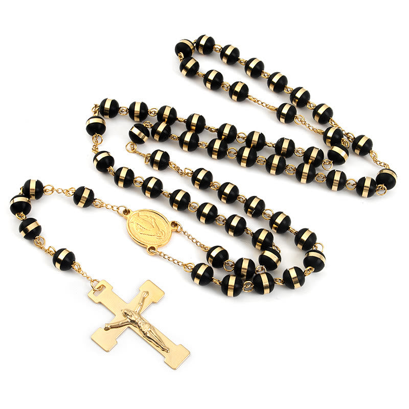 Stainless Steel/Crystal Beads Rosary with Crucifix - image 3