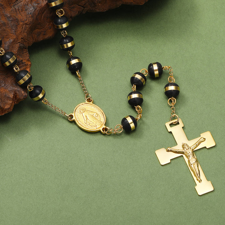 Stainless Steel/Crystal Beads Rosary with Crucifix - image 2
