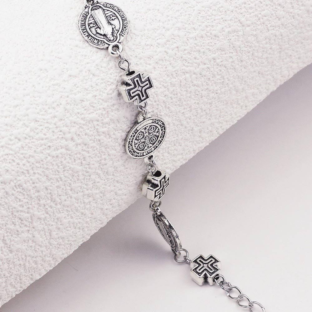 Christianartworkshop St. Benedict Medal Cross Protection Bracelet - image 4