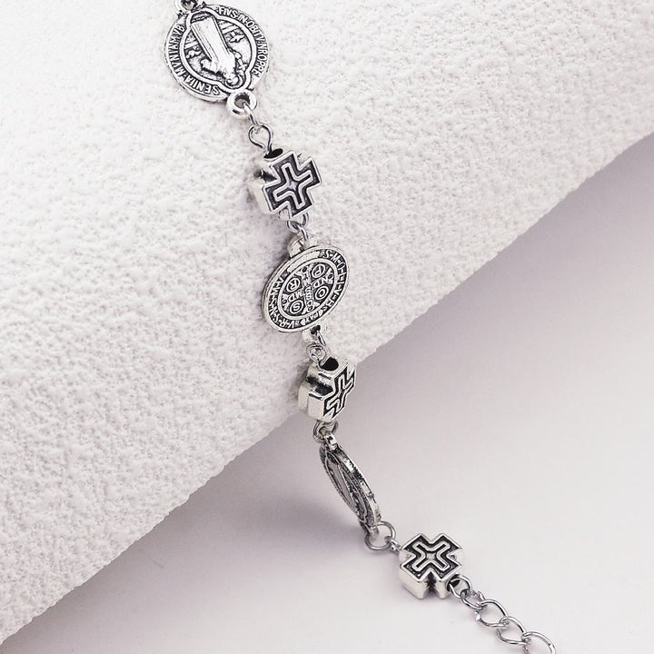 Christianartworkshop St. Benedict Medal Cross Protection Bracelet - image 4