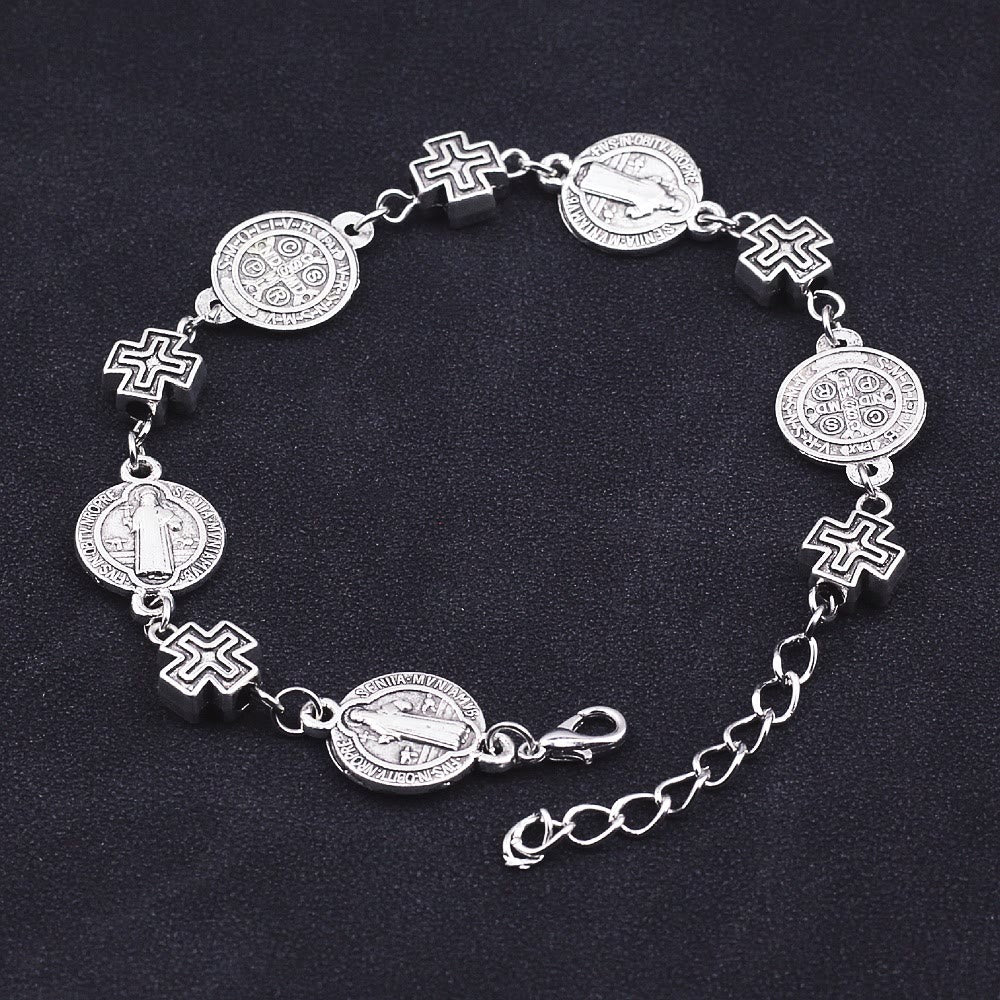 Christianartworkshop St. Benedict Medal Cross Protection Bracelet - image 5
