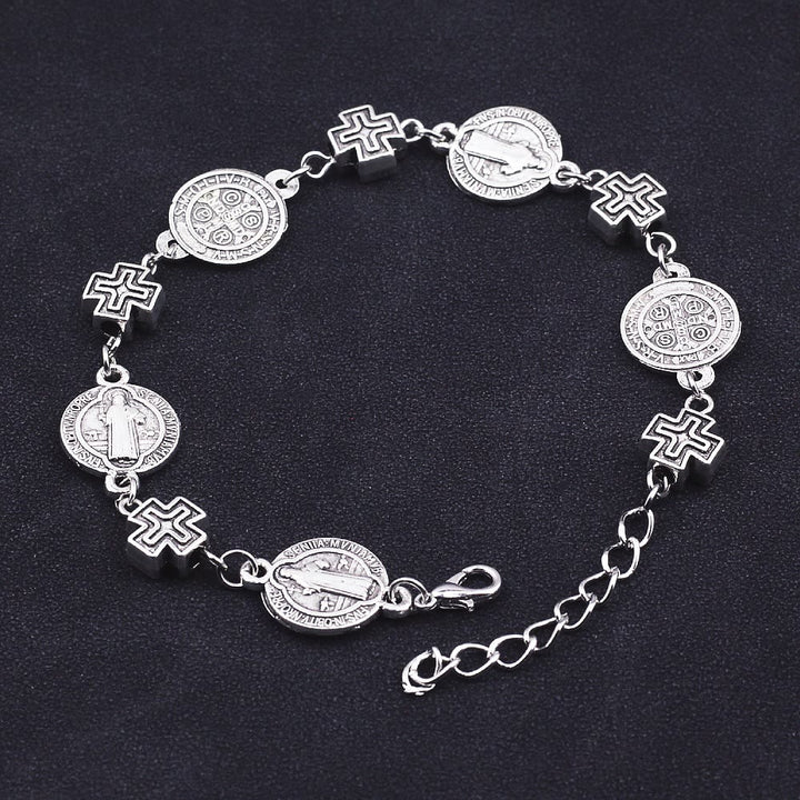 Christianartworkshop St. Benedict Medal Cross Protection Bracelet - image 5