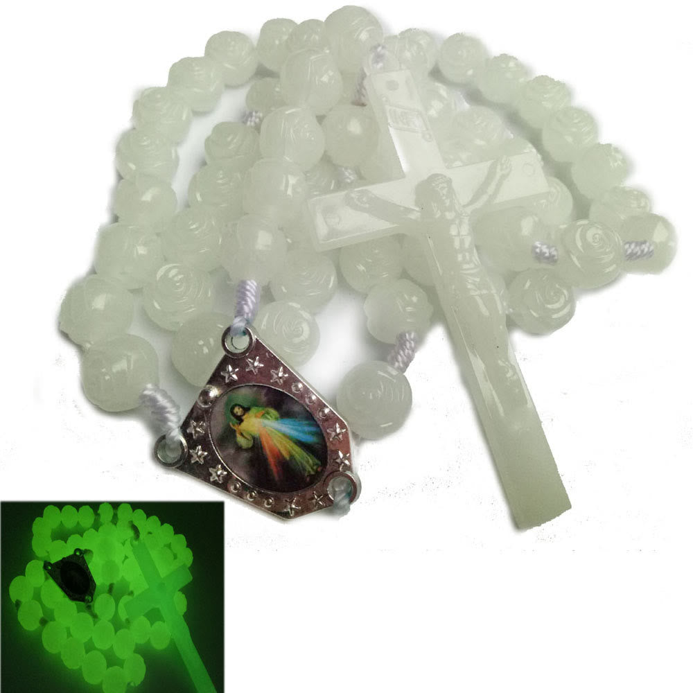 Luminous Hanging Decorative Cross Wall Rosary - Glow in the Dark - image 1