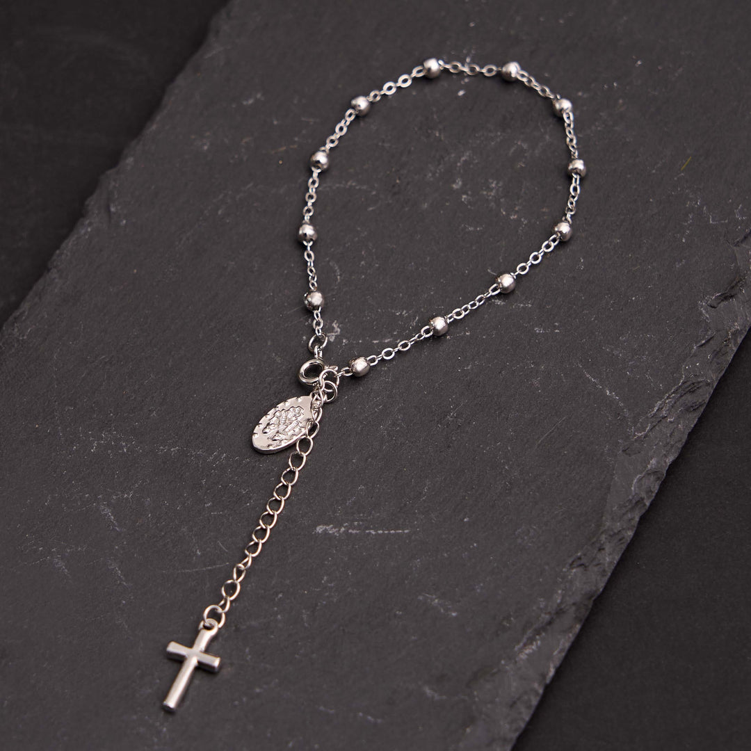 Christianartworkshop Virgin Mary Medal & Cross Adjustable Simple Casual Bracelet - image 5