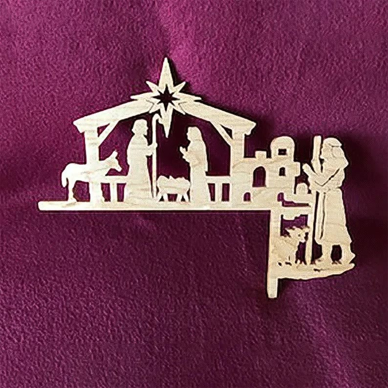 Christianartworkshop Nativity Scene Ornament Door Frame - A - image 1