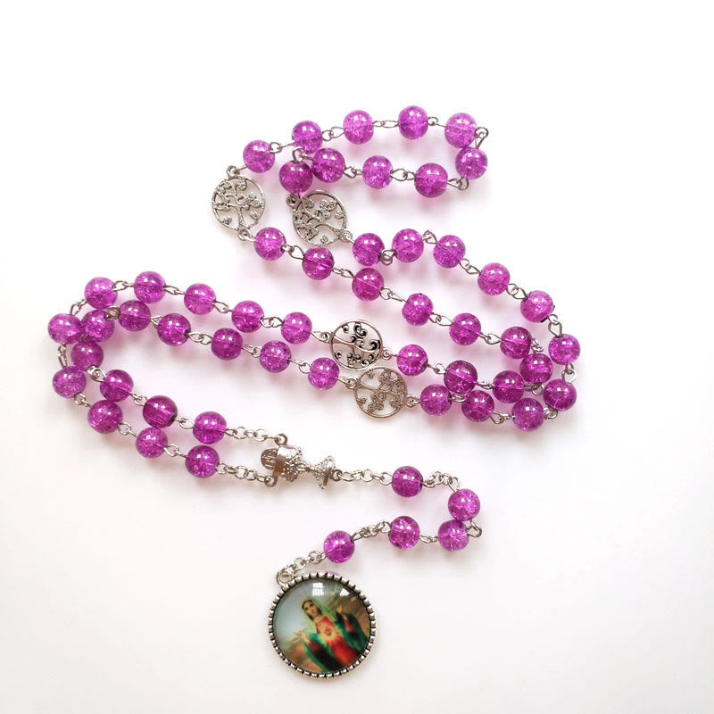 Immaculate Heart of Mary Purple Rosary - image 3