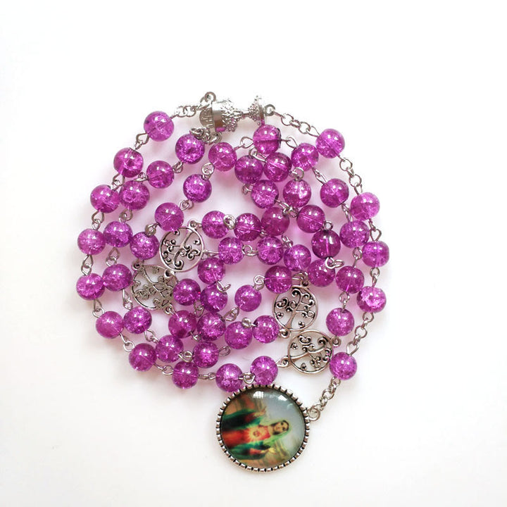 Immaculate Heart of Mary Purple Rosary - image 4