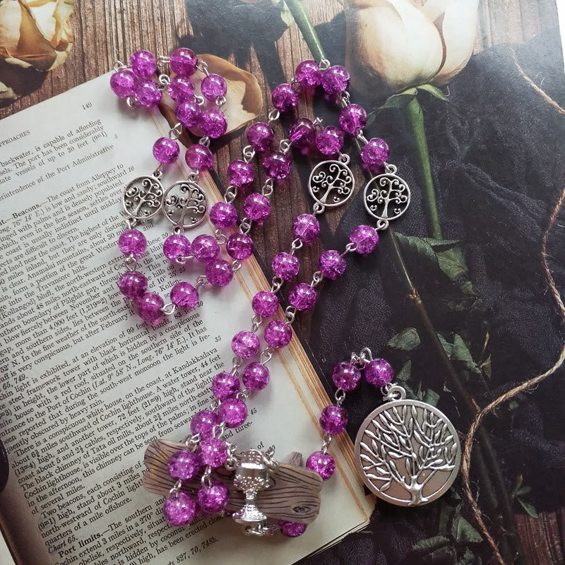 Immaculate Heart of Mary Purple Rosary - image 2