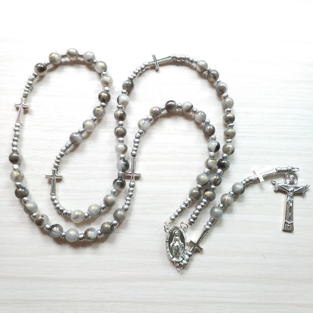 ChristianartworkshopTrinity Cross Miraculous Medal Rosary - image 2