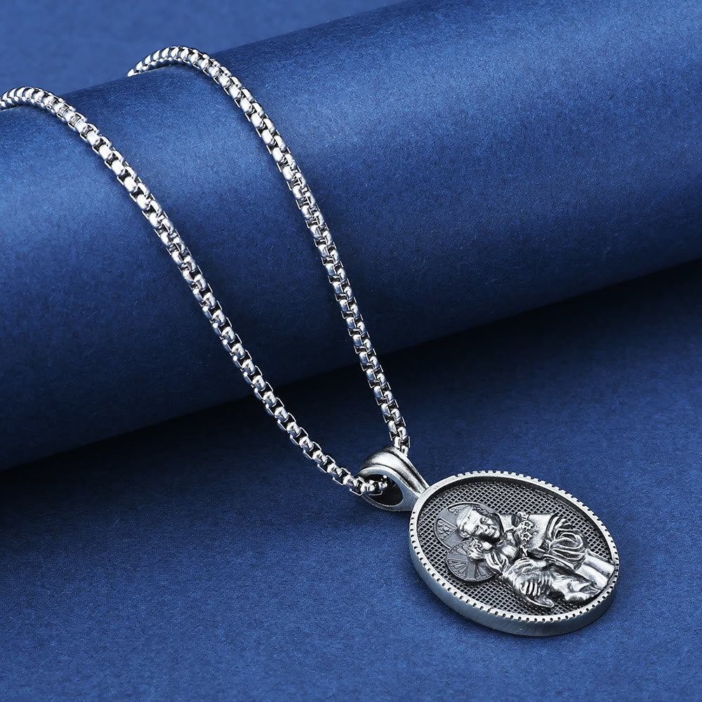 Christianartworkshopthe St. Anthony and the Child Jesus Pendant Necklace - image 4