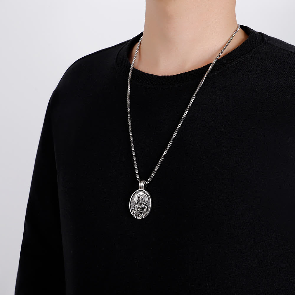 Christianartworkshopthe Jesus Sacred Heart Christ Necklace - image 3