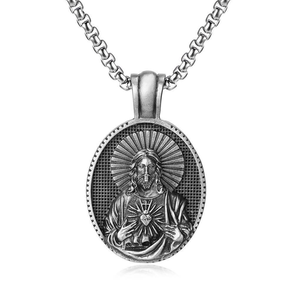 Christianartworkshopthe Jesus Sacred Heart Christ Necklace - image 5