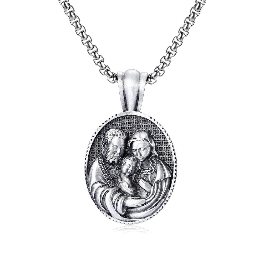 Christianartworkshopthe The Holy Family Amulet Necklace - image 5