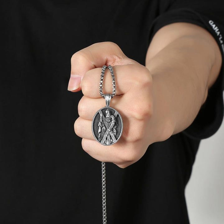 Christianartworkshopthe St. Andrew Retro Christian Necklace - image 3