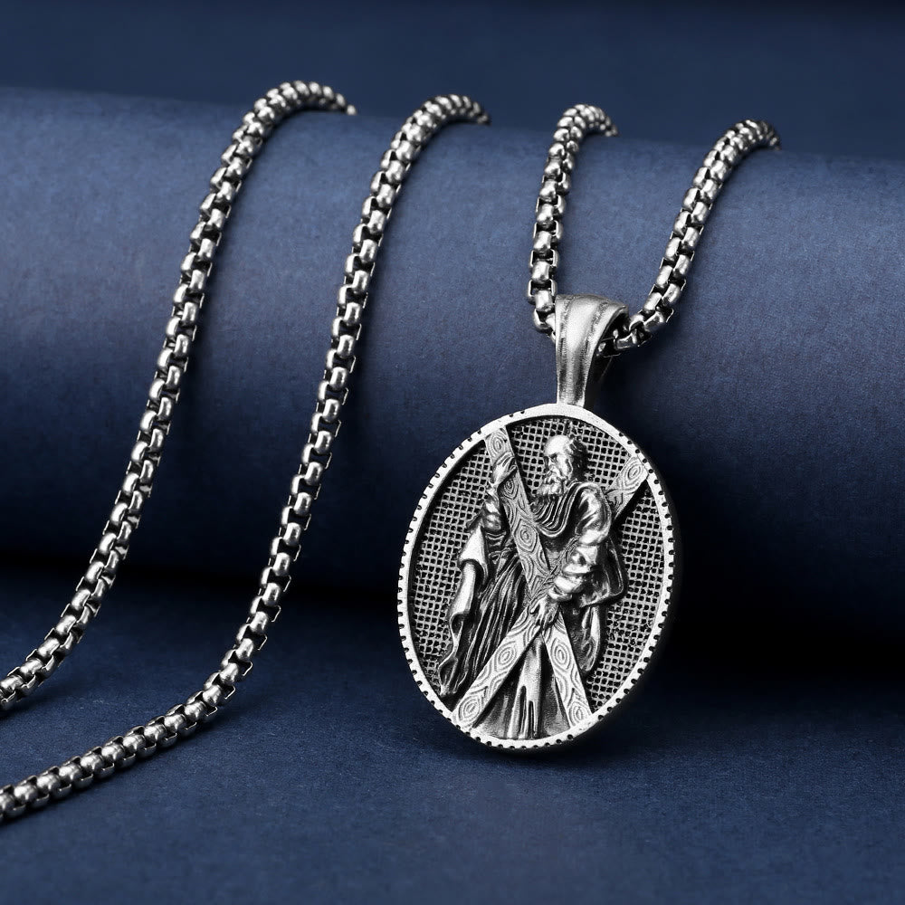 Christianartworkshopthe St. Andrew Retro Christian Necklace - St. Andrew - image 1