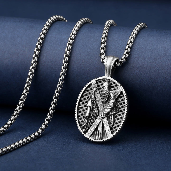 Christianartworkshopthe St. Andrew Retro Christian Necklace - St. Andrew - image 1