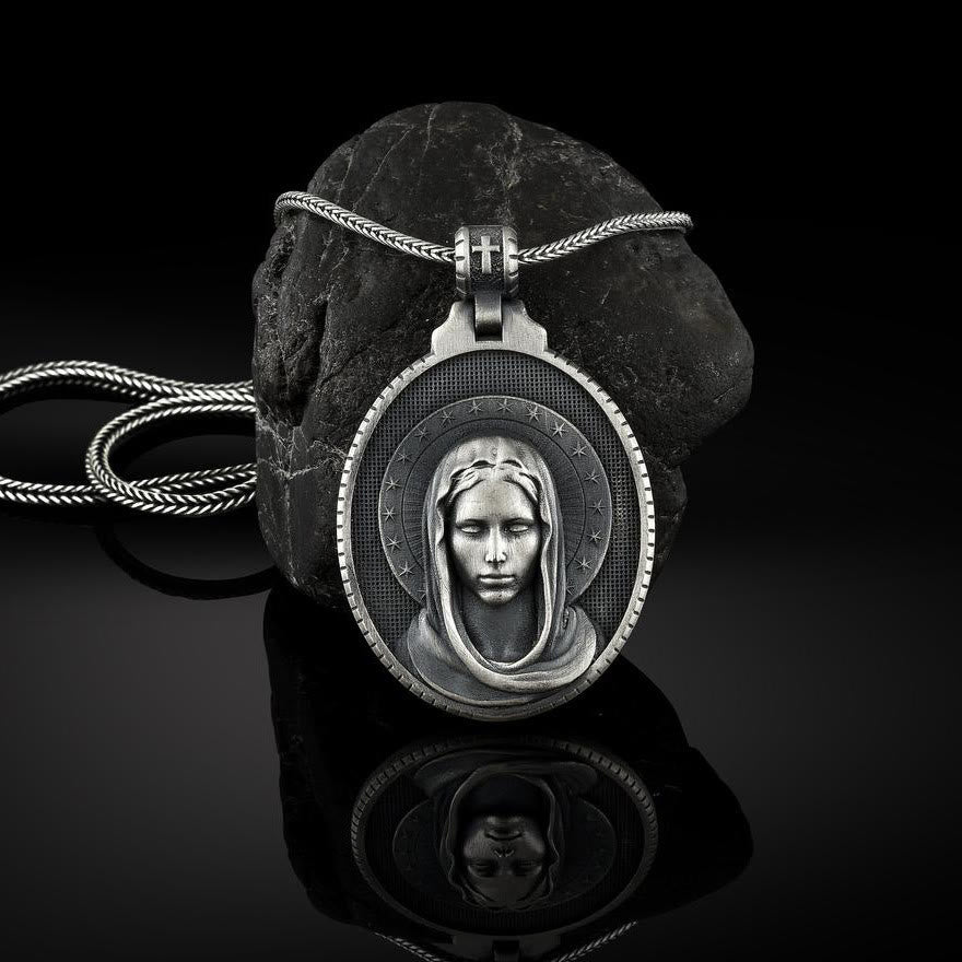 Christianartworkshop Assumption of the Virgin Mary Stainless Steel Necklace - image 2