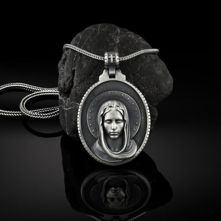 Christianartworkshop Assumption of the Virgin Mary Stainless Steel Necklace - image 2