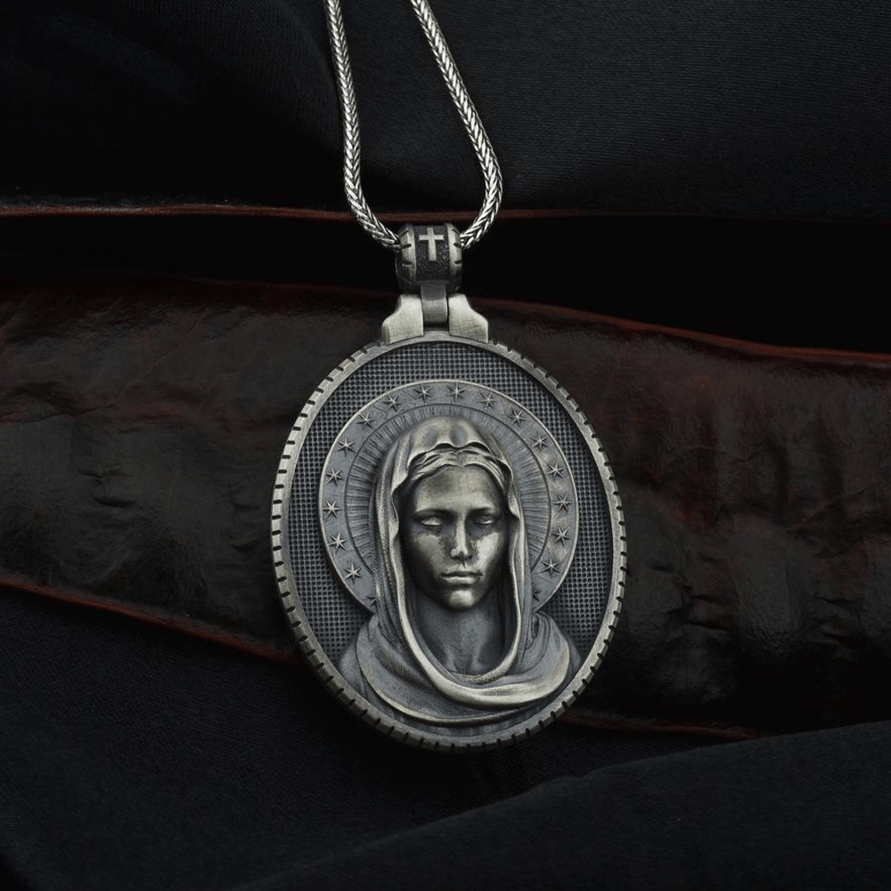 Christianartworkshop Assumption of the Virgin Mary Stainless Steel Necklace - image 3