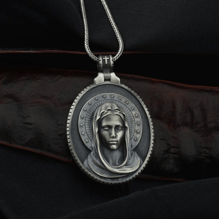 Christianartworkshop Assumption of the Virgin Mary Stainless Steel Necklace - image 3