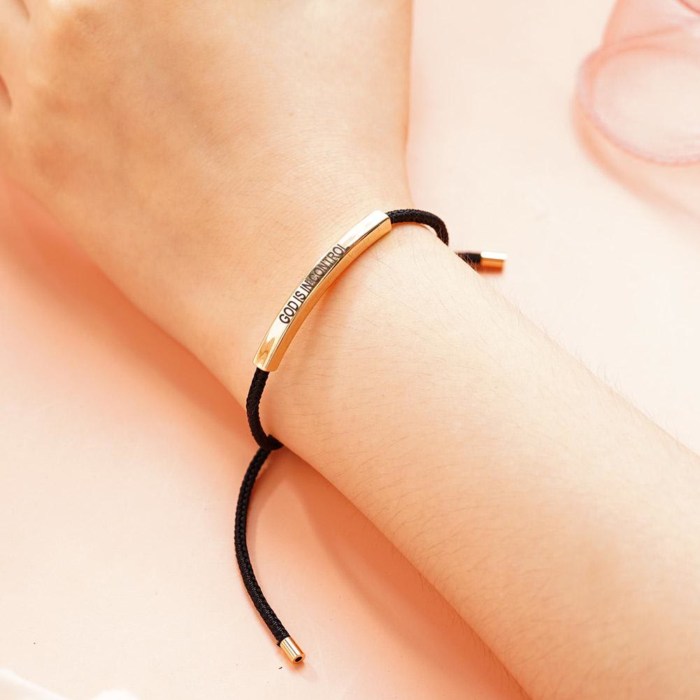 Christianartworkshop Simple Style God Blessed Adjustable String Bracelet - image 4