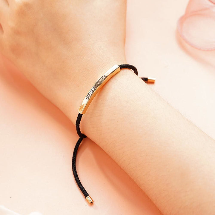 Christianartworkshop Simple Style God Blessed Adjustable String Bracelet - image 4