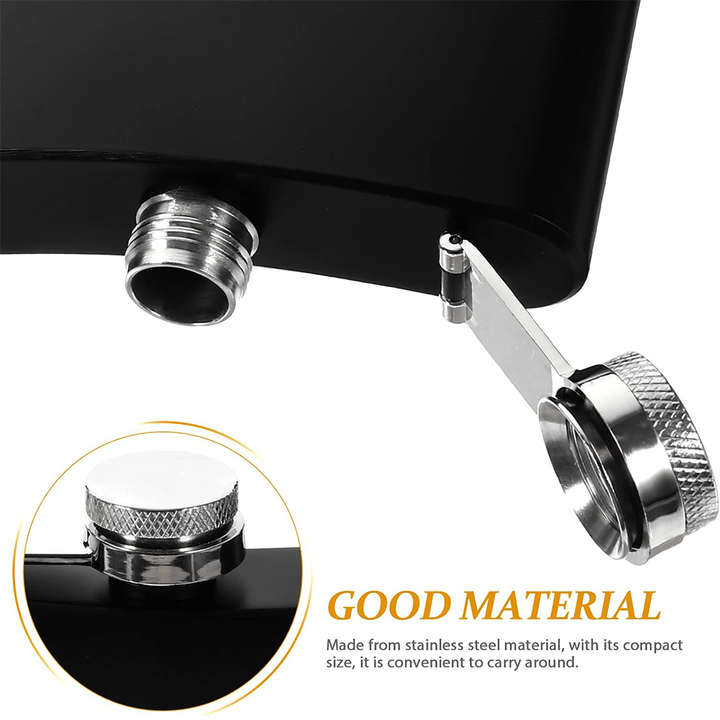 Christian Art Black Holy Water Portable Alcohol Drinking Flask - image 3