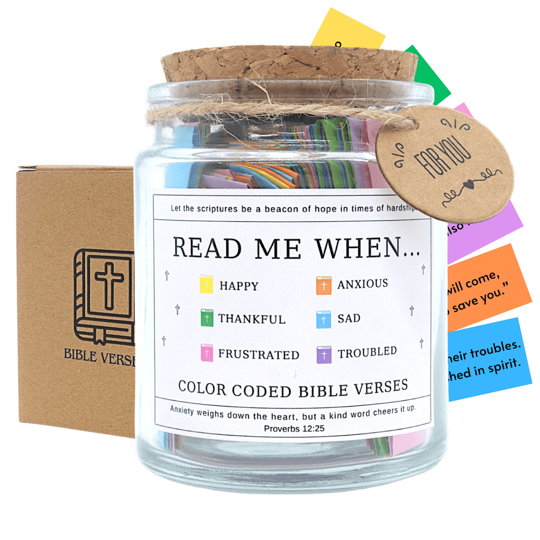 Christian Art Bible Verses in a Jar for Emotion & Feelings - Read Me When… - image 1