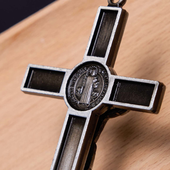 Christianartworkshop Classic Style Silver Bronze Alloy Crucifix Stereoscopic Desktop Ornaments - image 9