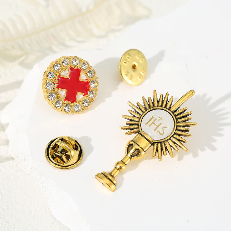 Christianartworkshop 4pcs/set Retro Fresh Style Anti-exposure Pin Fashion Religion Brooch - image 2