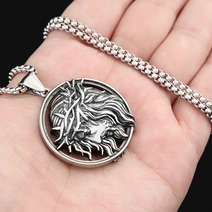 Christianartworkshop Retro Punk Style Crown of Thorns of Jesus Pendant Necklace - image 3