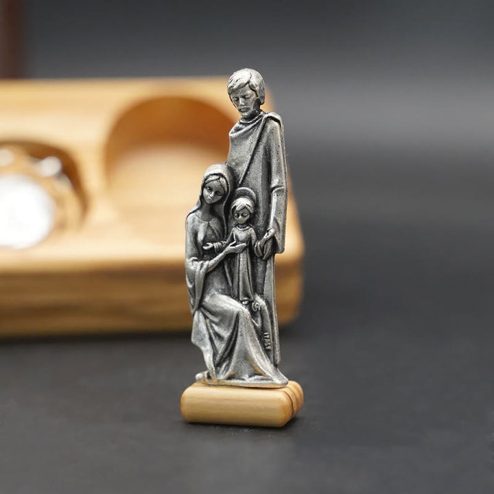 Christianartworkshop Handmade Religious Devotional Olive Wood Holy Family Rosary Set - image 5