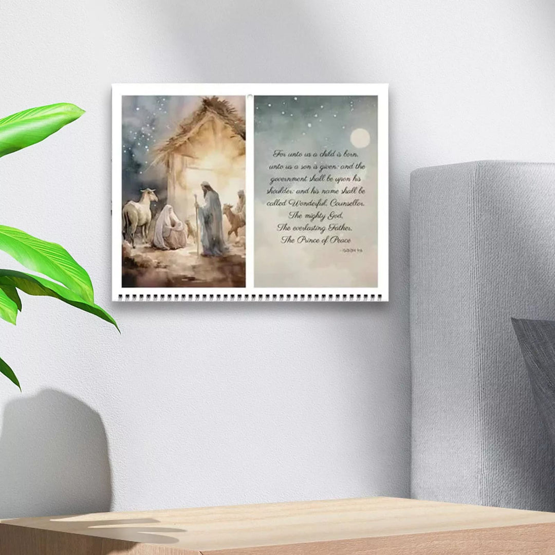 Christianartworkshop 2025 Jesus Christ A Year of Scripture Journey Desk Wall Calendar Ornaments - image 7