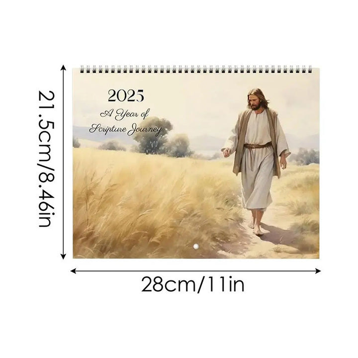 Christianartworkshop 2025 Jesus Christ A Year of Scripture Journey Desk Wall Calendar Ornaments - image 11