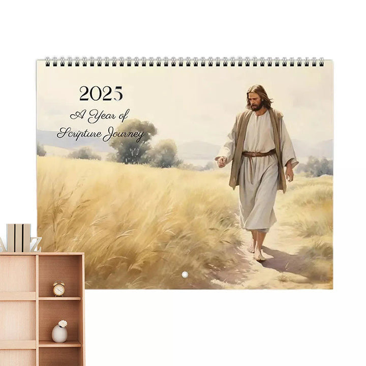 Christianartworkshop 2025 Jesus Christ A Year of Scripture Journey Desk Wall Calendar Ornaments - 2025 A Year of Scripture Journey - image 1