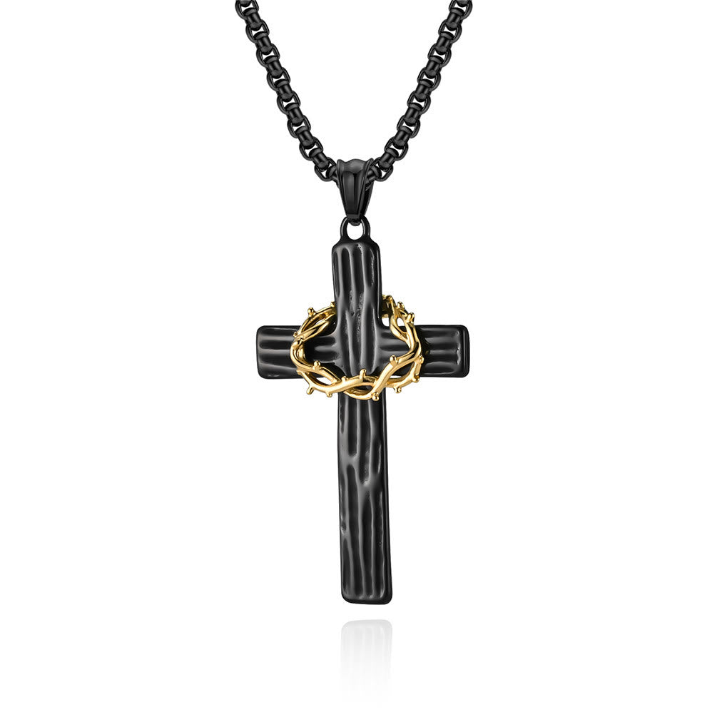 Christianartworkshop FAITH AS YOUR ARMOR: Jesus Crown Of Thorns Cross Sacred Necklace - image 7