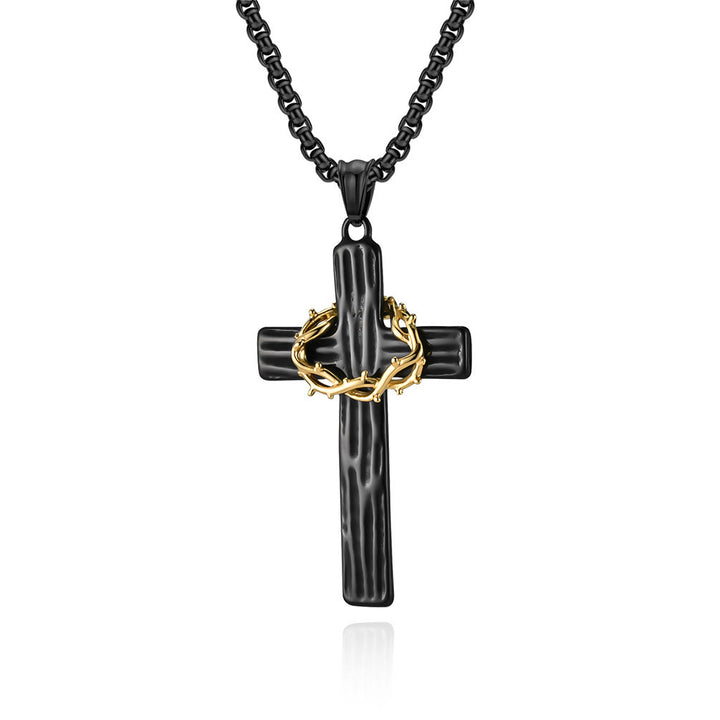 Christianartworkshop FAITH AS YOUR ARMOR: Jesus Crown Of Thorns Cross Sacred Necklace - image 7