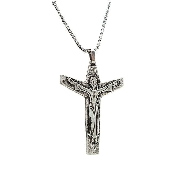 Christianartworkshop Faith and Courage Cross Crucifix Necklace: A Symbol of Resilience