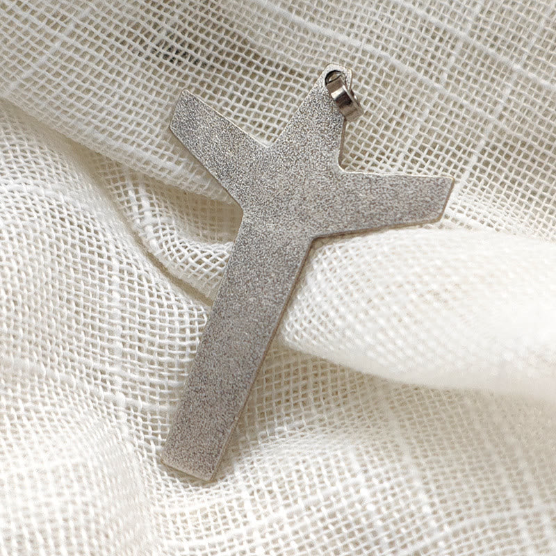Christianartworkshop Faith and Courage Cross Crucifix Necklace: A Symbol of Resilience