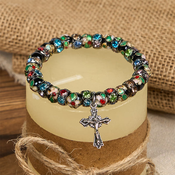 Christianartworkshop Handcrafted Cloisonné Beads Timeless Faith Bracelet: A Testament of Christ's Presence - image 9