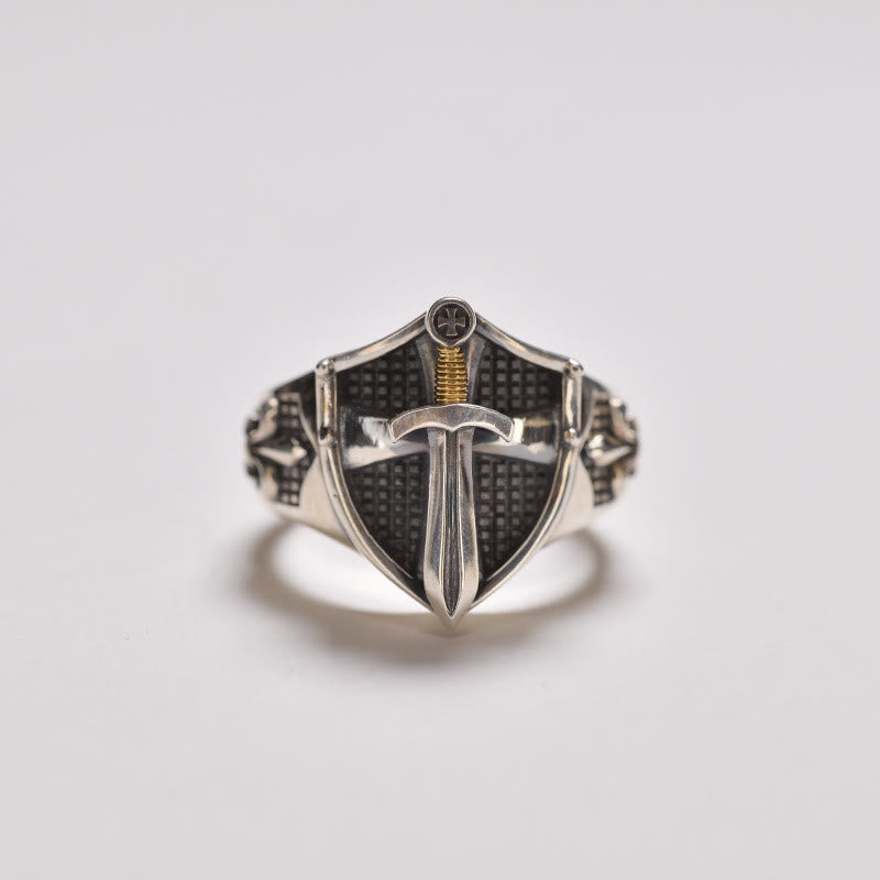 Christianartworkshop The Immortal Faith Shield&Sword&Iris Ring: A Symbol of Faith and Fortitude - image 1