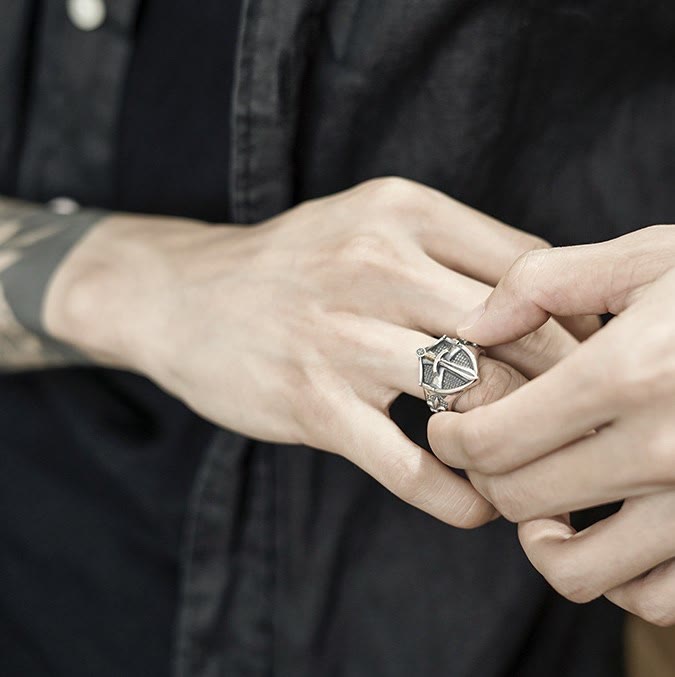 Christianartworkshop The Immortal Faith Shield&Sword&Iris Ring: A Symbol of Faith and Fortitude - image 4