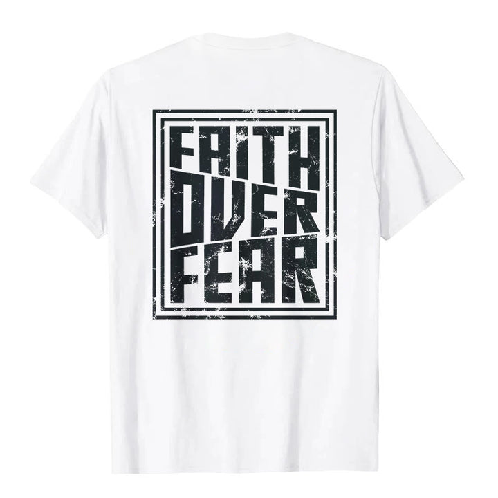 Christianartworkshop Faith Over Fear T-Shirt - White - 2XL - image 2