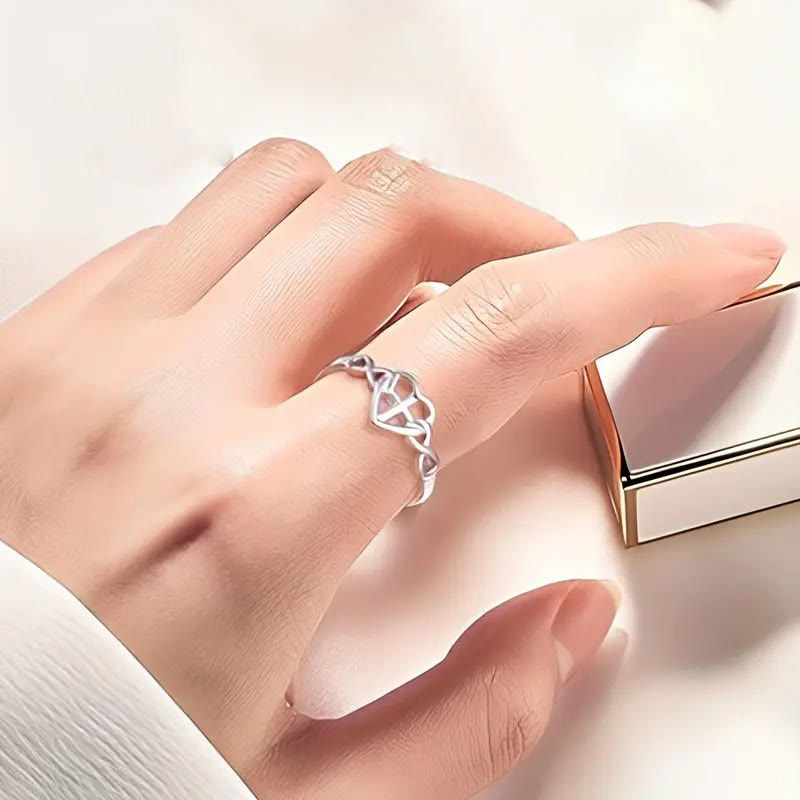 Christianartworkshop Heart Cross Faith - Bonded Ring: With God, All Things Are Possible