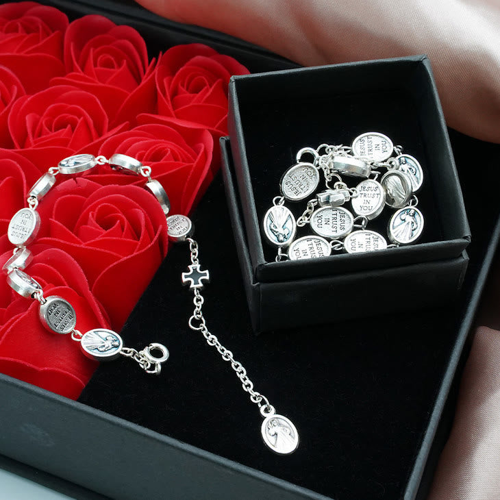 Christianartworkshop St. Benedict, Miraculous Medal & Cross Classic Bracelet: A Timeless Token of Divine Protection - image 1